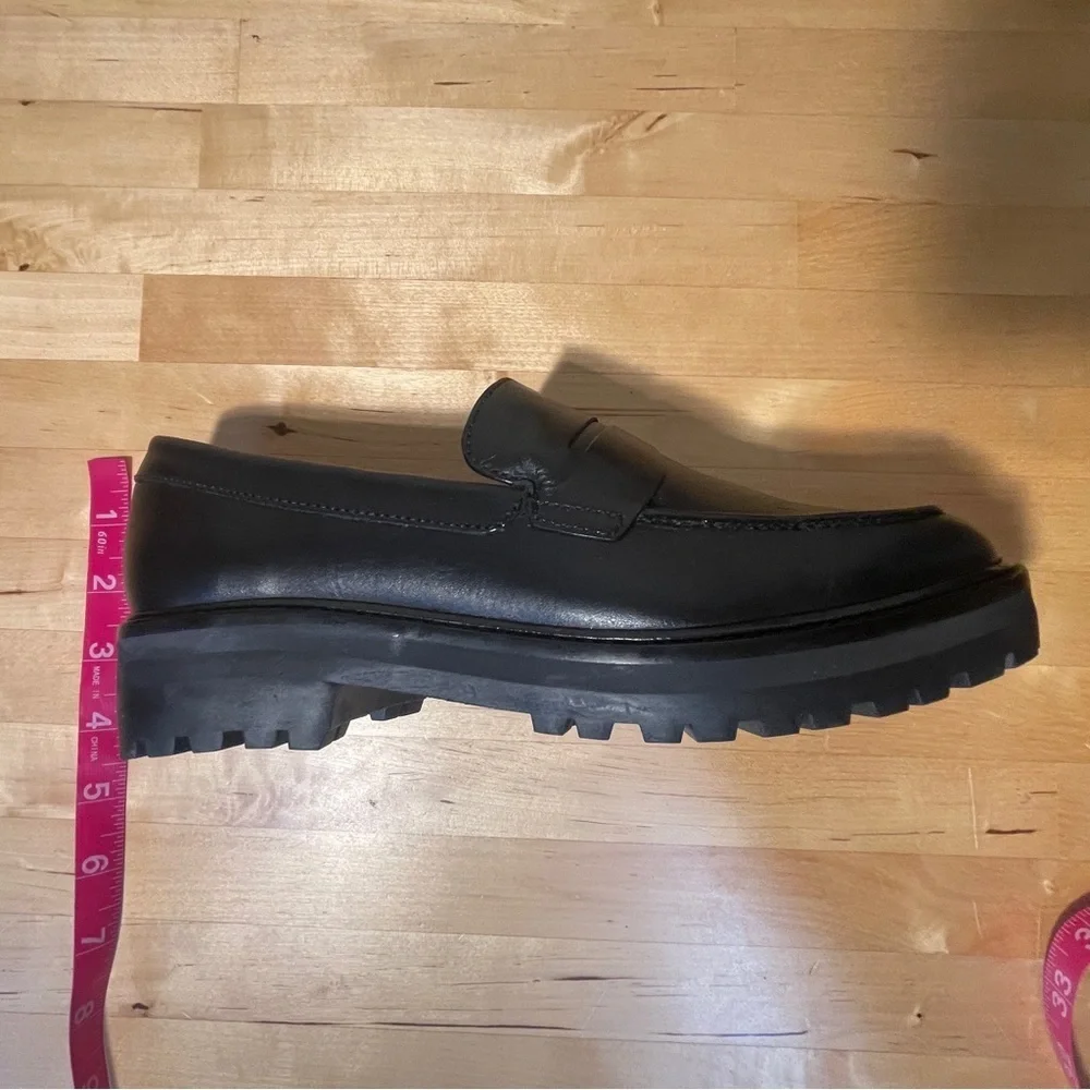 Everlane The Lug Loafer Black Leather Lug Sole Shoes Women's 8.5